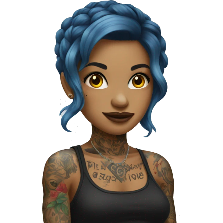 Tattooed girl emoji