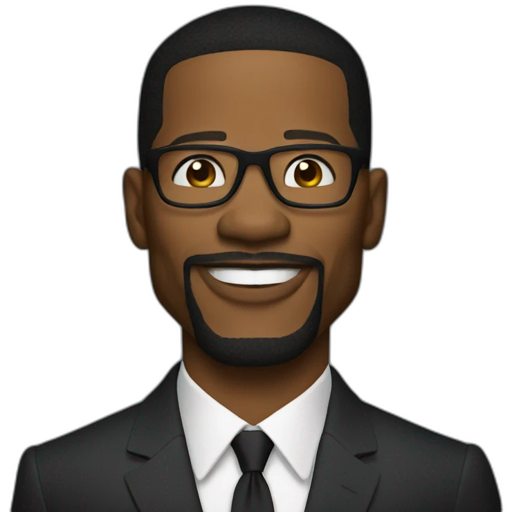 actor Jamie Foxx wearing suit emoji