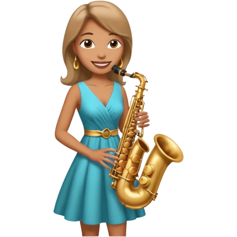 woman Swing jazz musician playing saxophone emoji