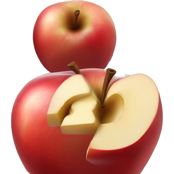red apple with bite taken out emoji