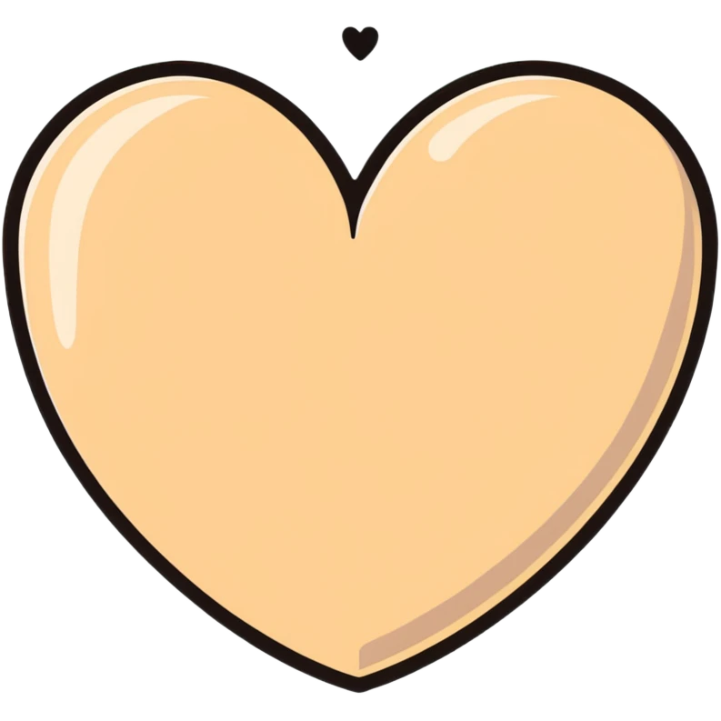 beige heart emoji