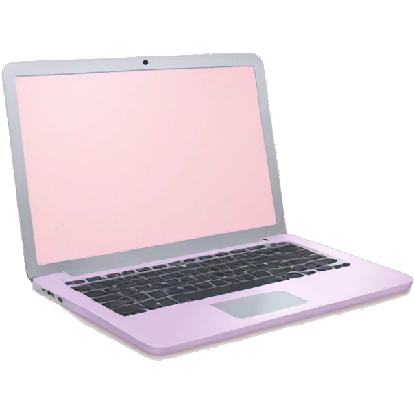 Pastel pink laptop emoji
