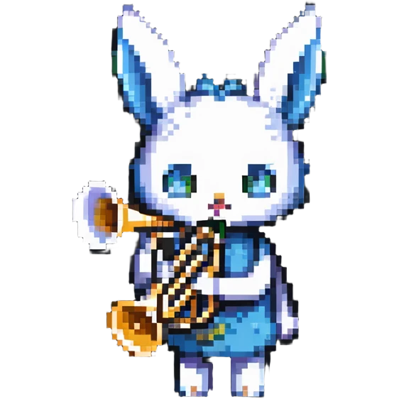Character with trumpet-shaped ears emoji