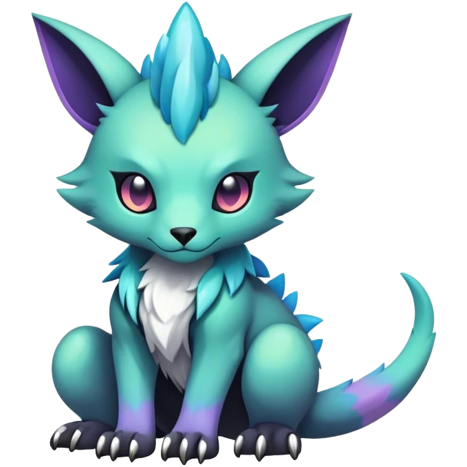 cool colorful dark pastel edgy fantasy animal hybrid Fakemon full body emoji