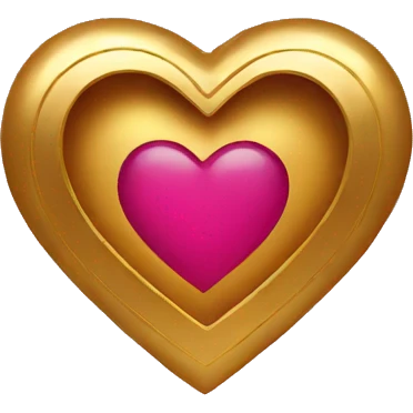 Gold heart frame emoji