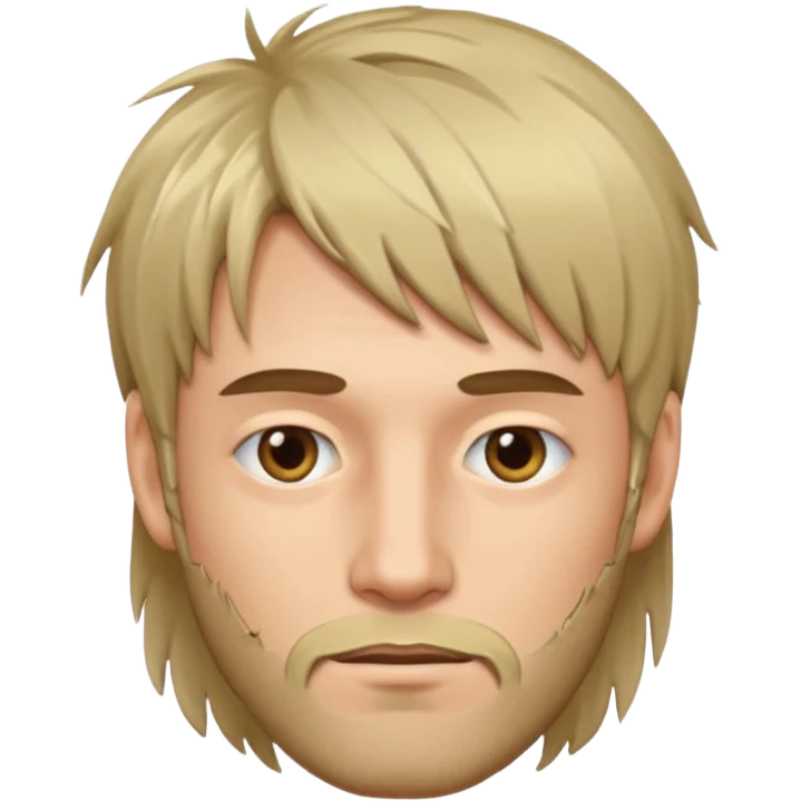 Man with long messy fringe emoji