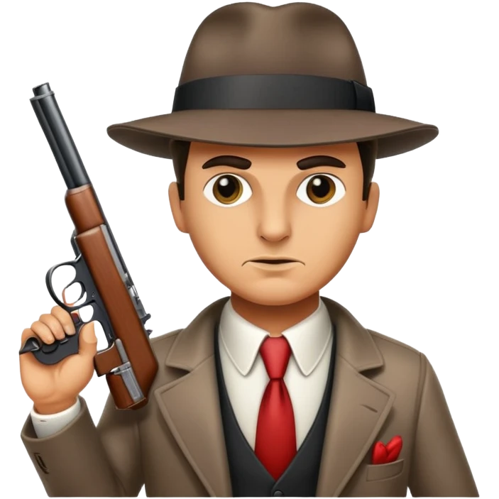 mafia gangster with tommy gun emoji