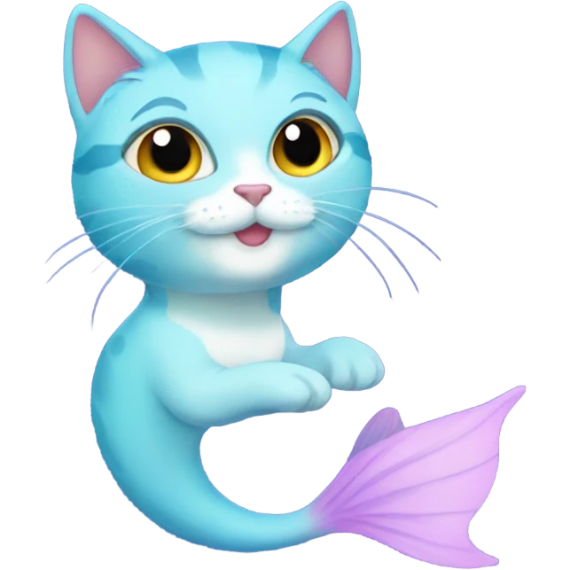 Mermaid cat emoji