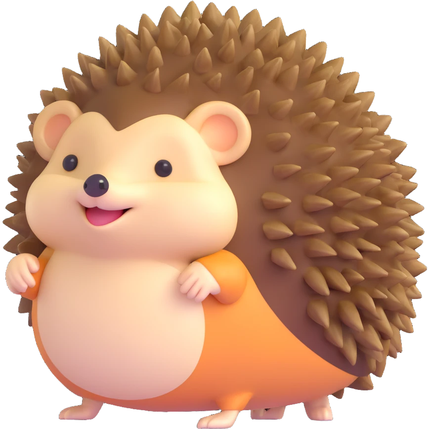 A hedgehog emoji