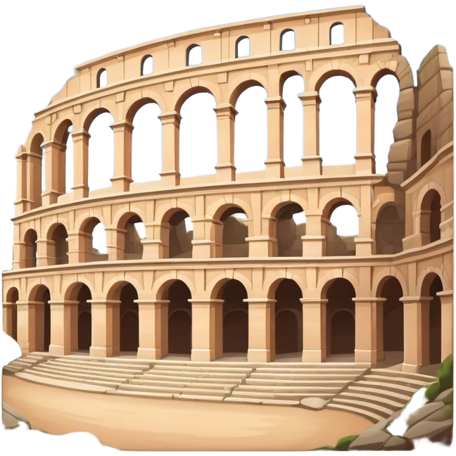 Pula Arena Landmark Emoji – Depicting the Roman amphitheater with its large stone arches. emoji
