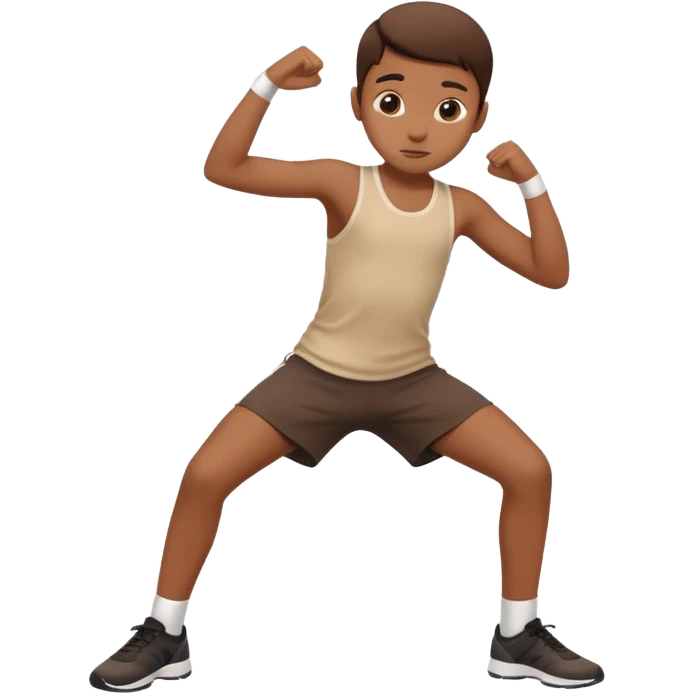 Kid doing the 6-7 move emoji