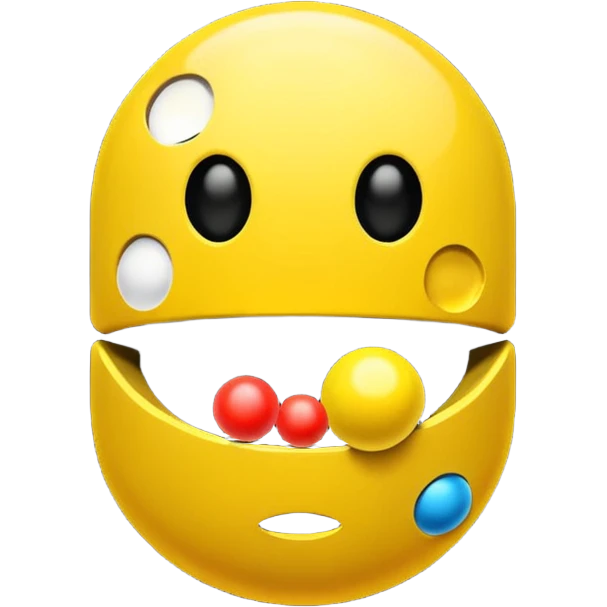 PAC man eating dots emoji