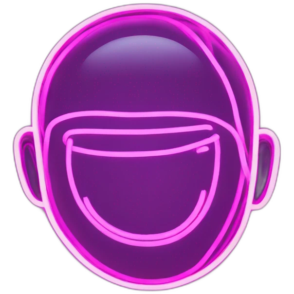 Juicy booty neon sign style man emoji