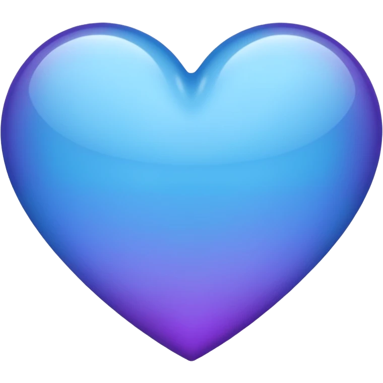 Heart color is between blue and purple emoji