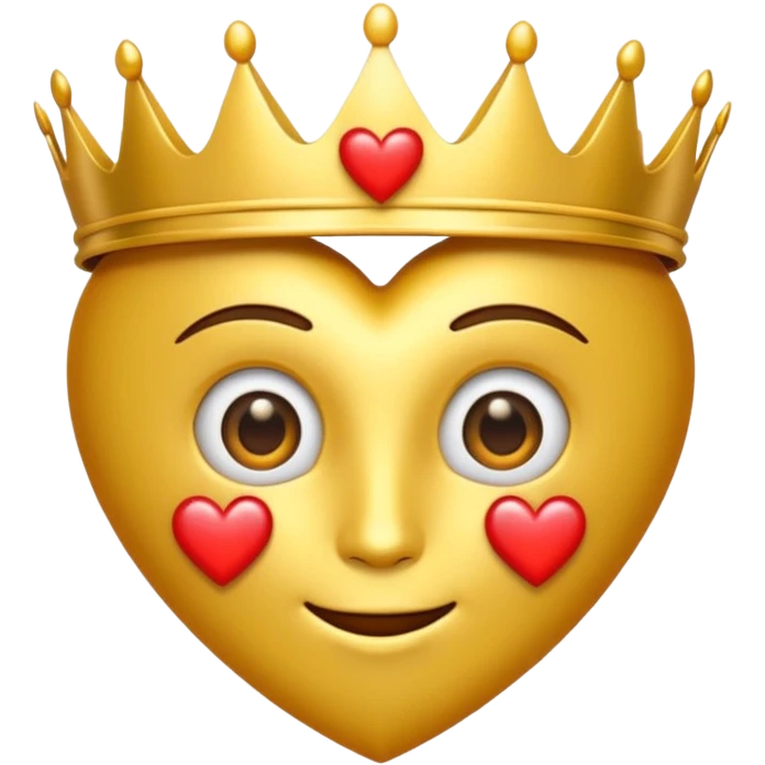 Un emoji con una corona y los ojos enamorados  emoji