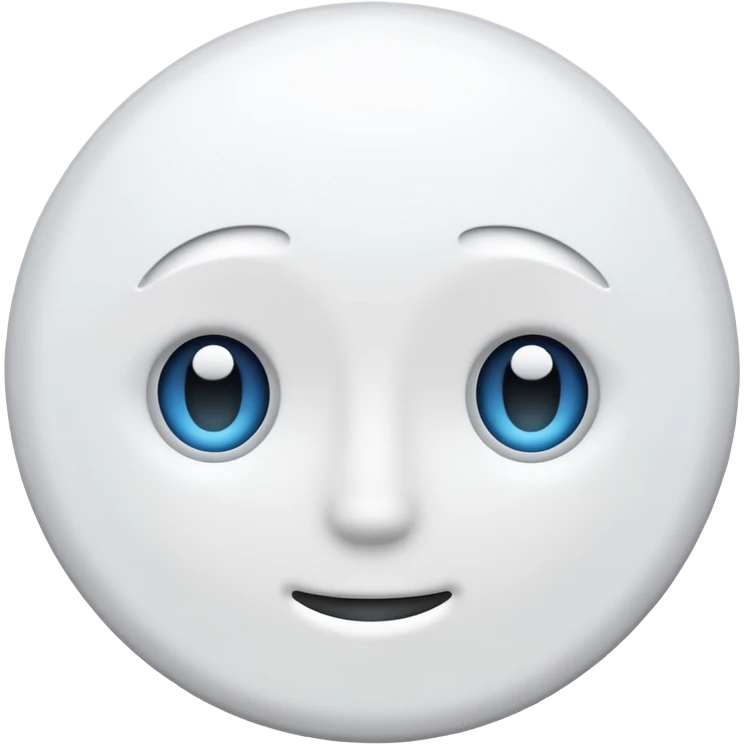 White circle no face emoji