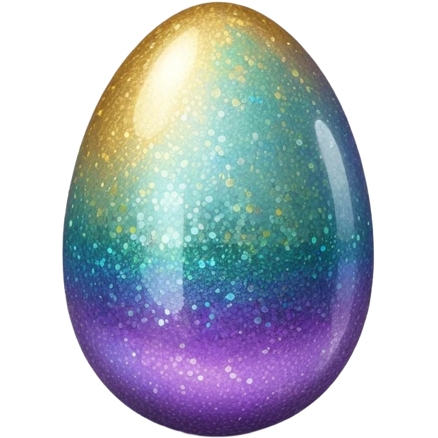 Glitter egg emoji