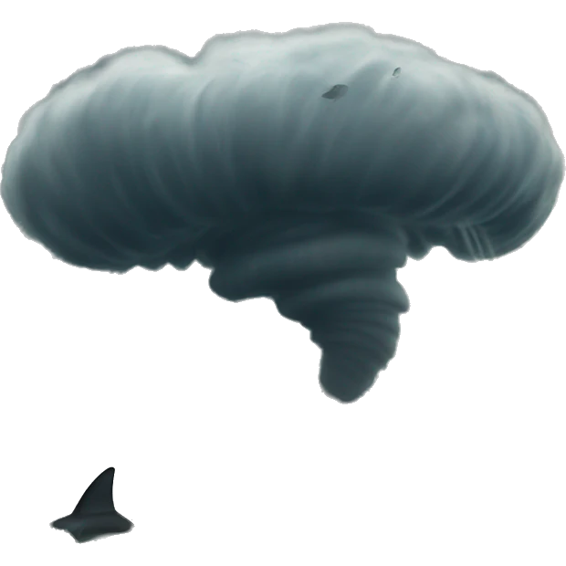 tornado full of big sharks emoji
