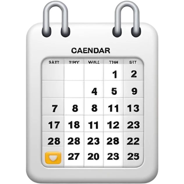I want to generate a 3d image to show a calendar emoji