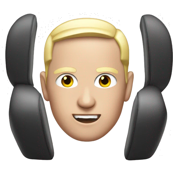 Red Tesla that says Eminem emoji