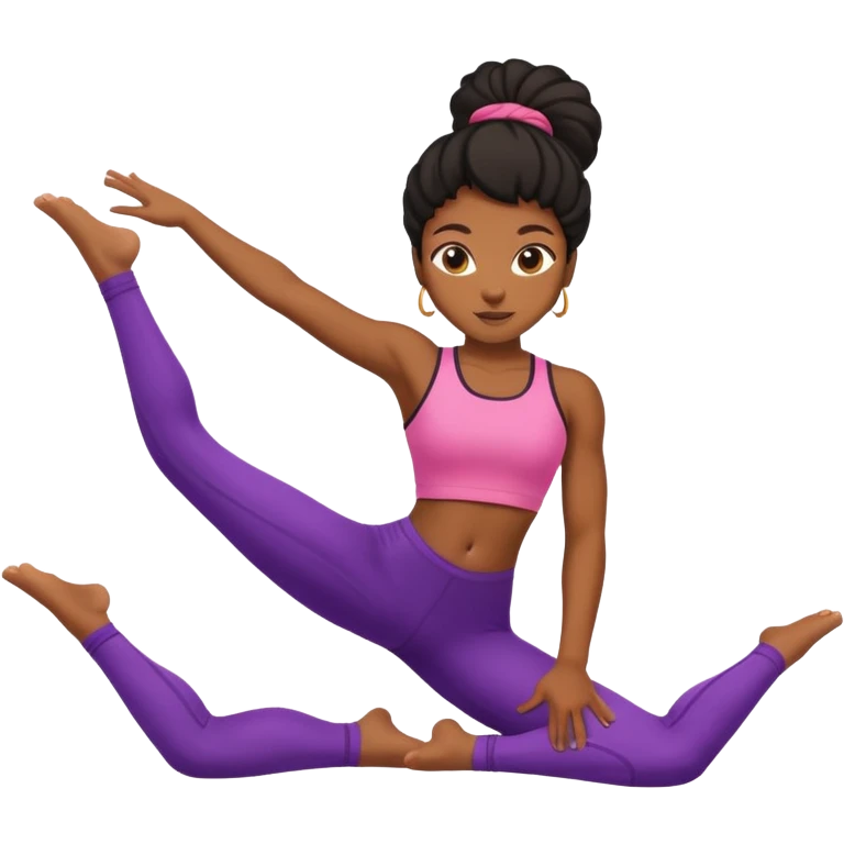Black girl doing the splits emoji