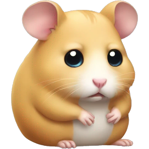 very sad hamster emoji