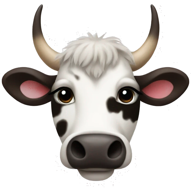 Fur heart cow print emoji