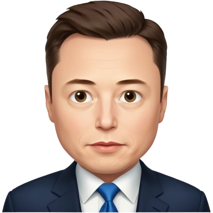 Elon musk wearing a Biden pin  emoji