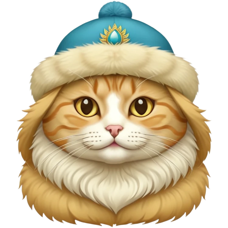cat wearing kazakhstan hat emoji