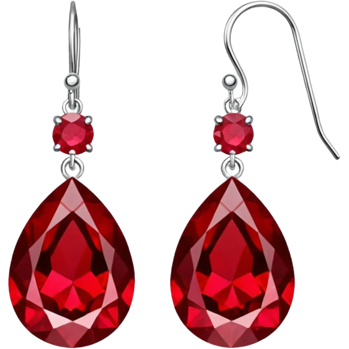 Shiny ruby earrings emoji