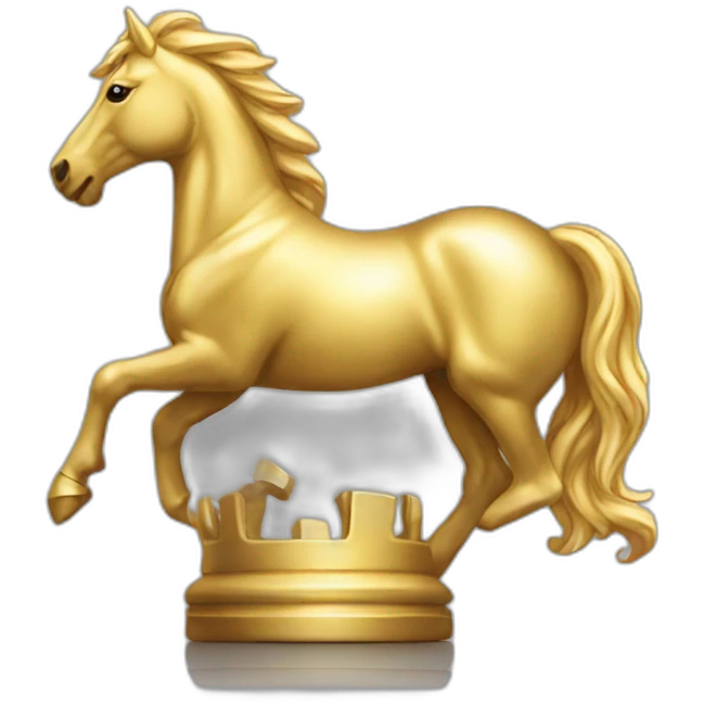 golden horse chess piece emoji