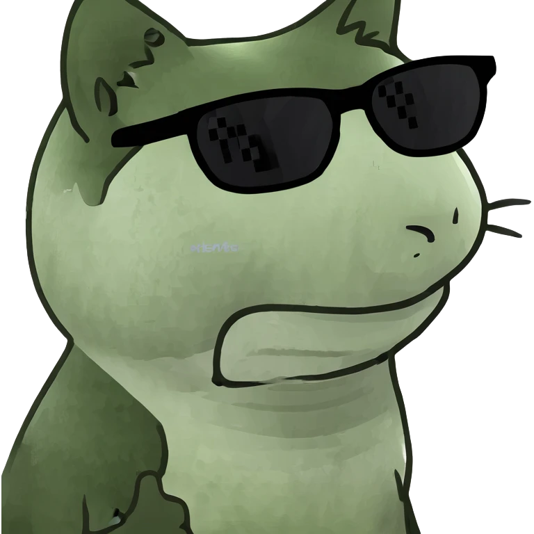 Cat with sunglasses emoji