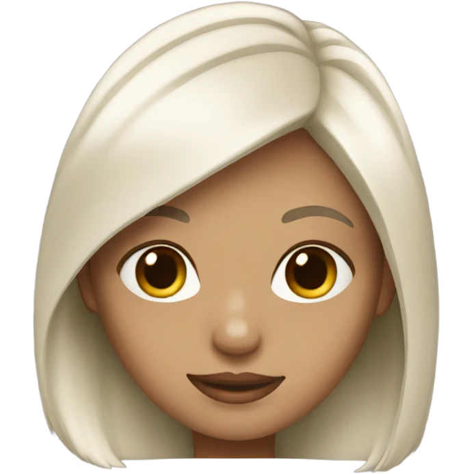 girl platinblonde hair  emoji