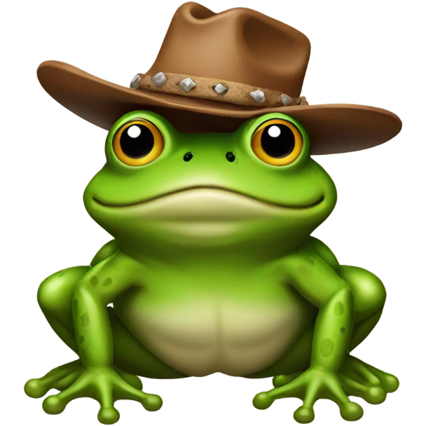 Cowboy frog emoji