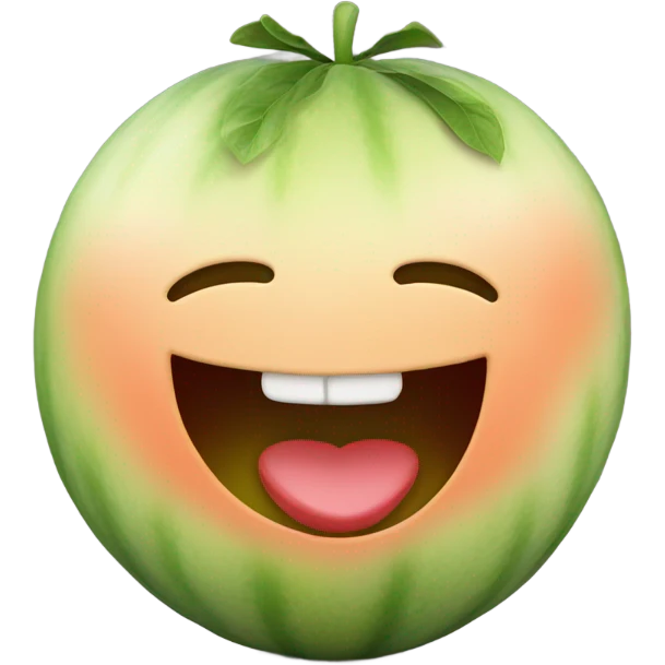 Melon fruit smiling with a heart  emoji