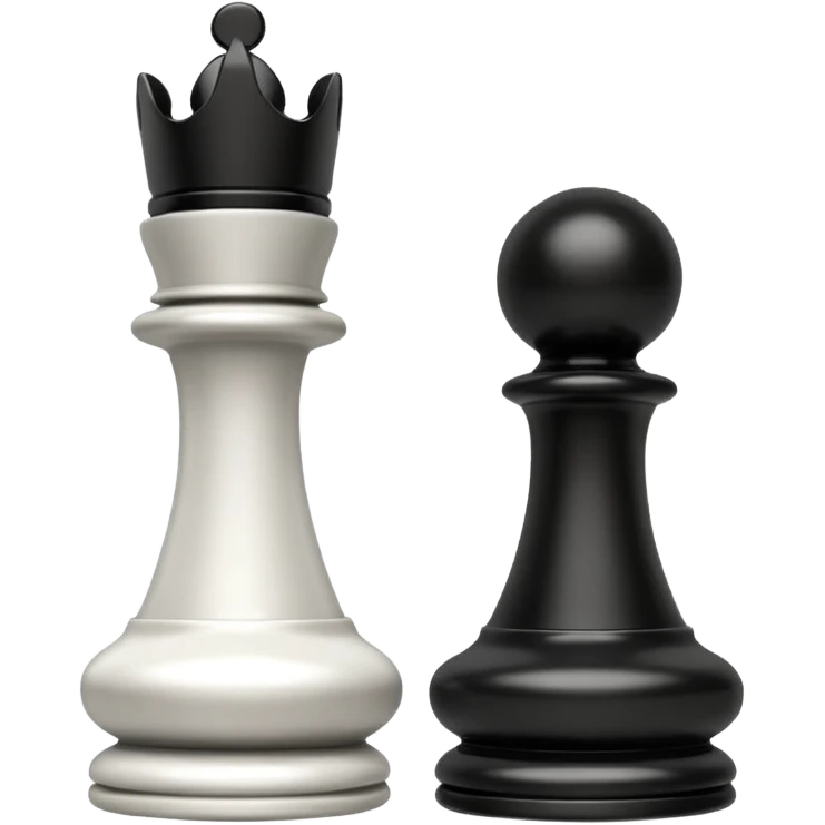 two chess figures white and black emoji