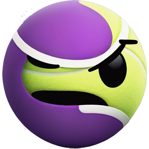 Purple tennis ball emoji