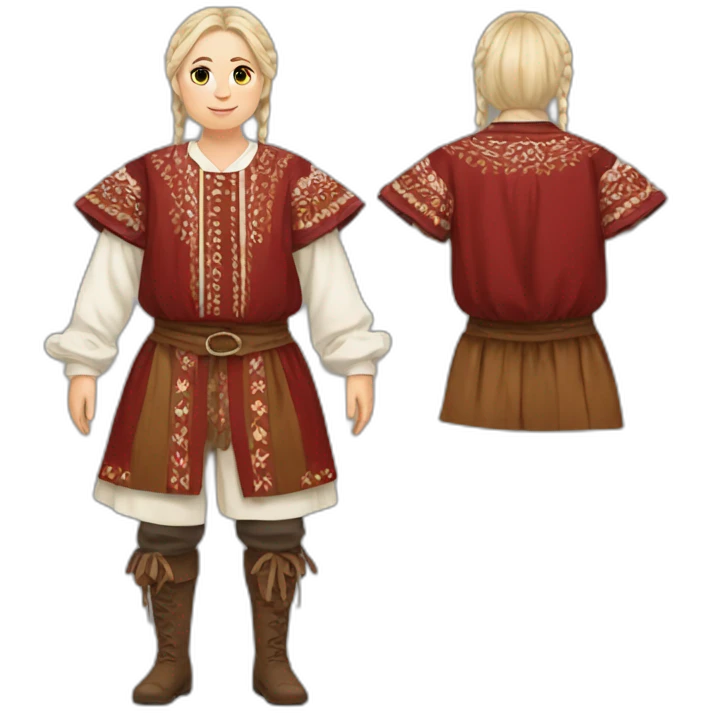 latvian folk costume full body emoji