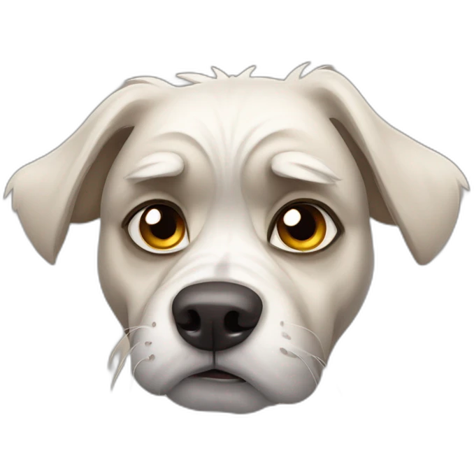 Grumpy Aussie dog emoji
