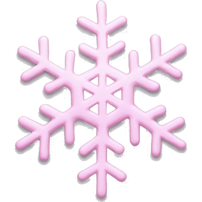 pastel pink snowflake  emoji