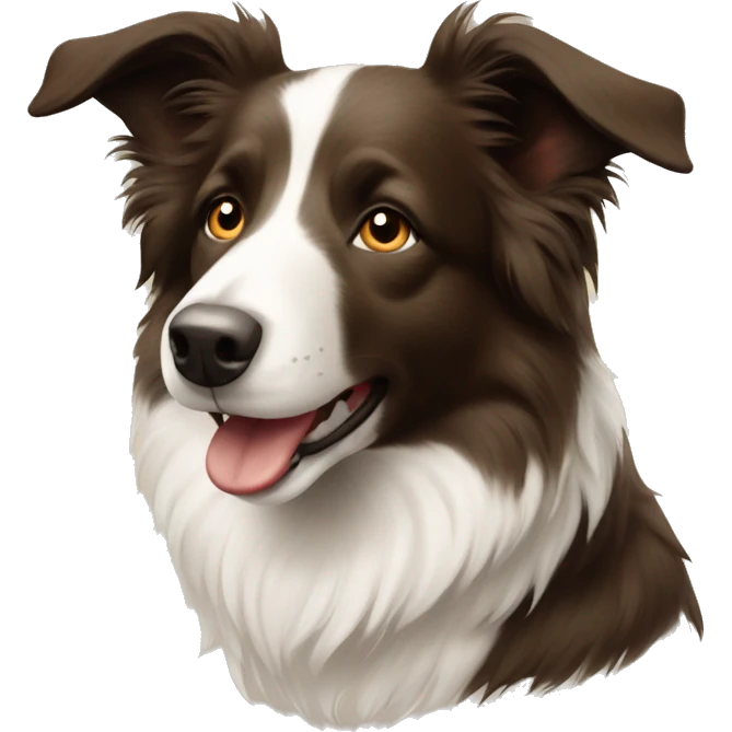 Beige Border Collie  emoji