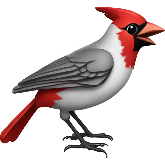 wesleyan university cardinal mascot bird  emoji