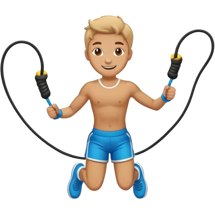 smiling person jumping rope emoji