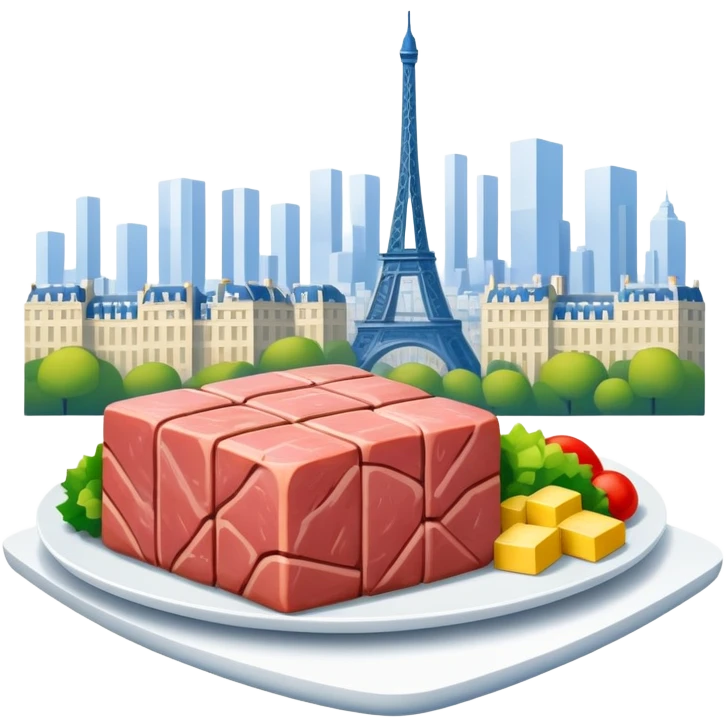  spam meat mondrian style paris landscape  emoji