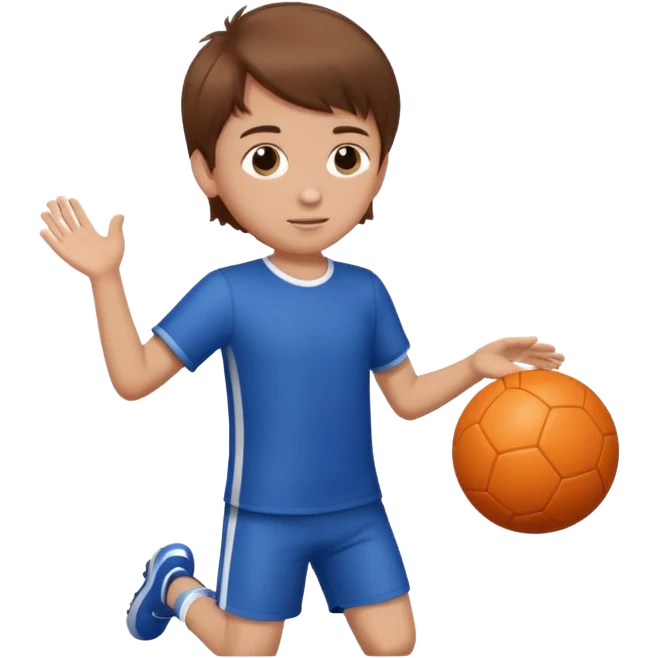 a son playing a ball emoji