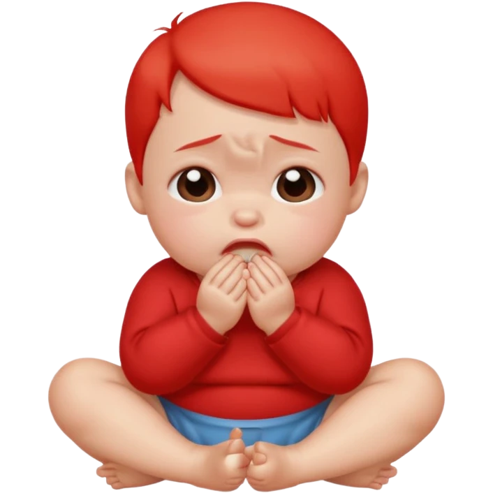 crying baby sitting emoji