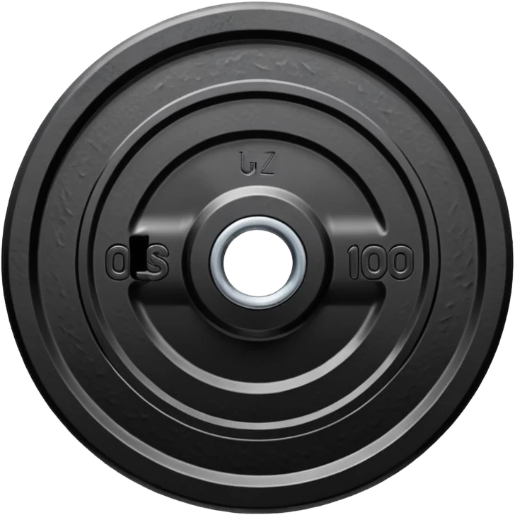 a black gym weight plate emoji