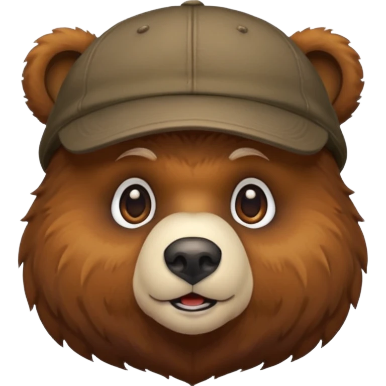 Bear with cap emoji