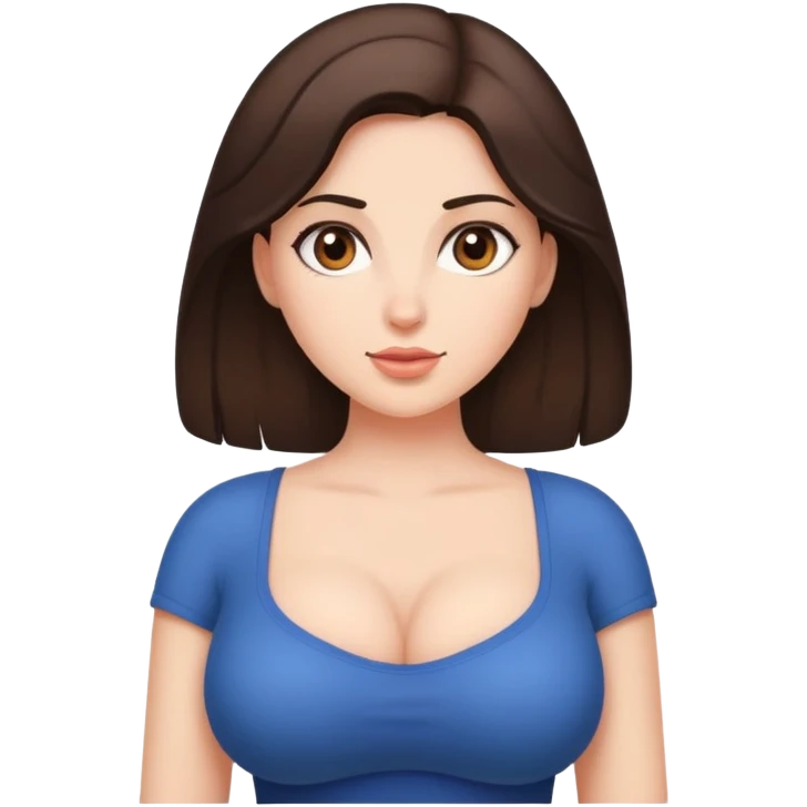 Nakedness brunette with a big titts  emoji
