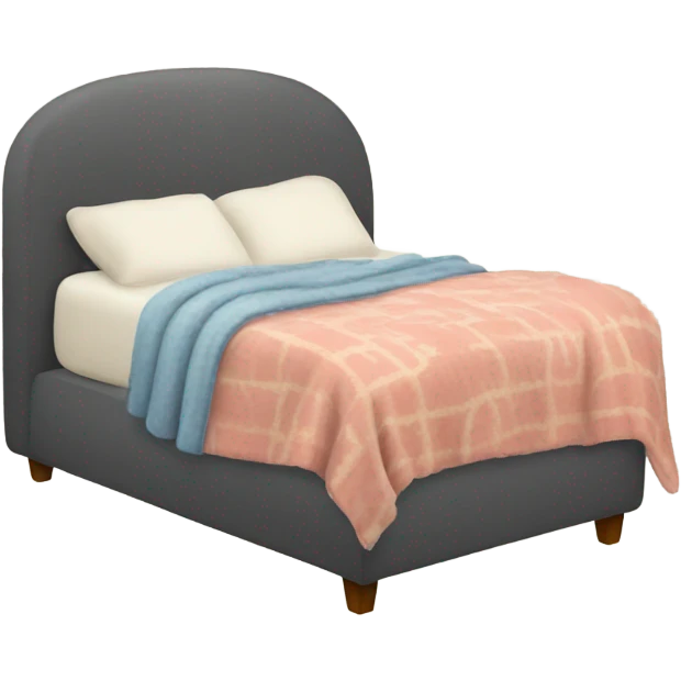 Bed with throw emoji